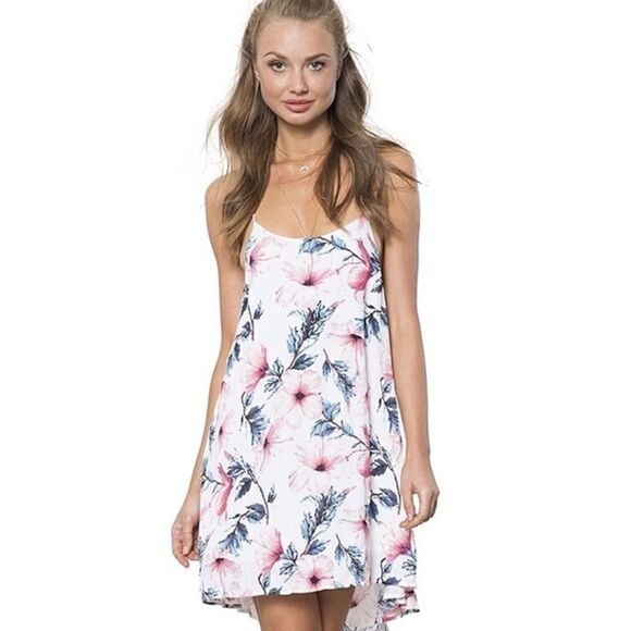 EUC Spiritual Gangster White Floral Cross Back Dress Large - Picture 1 of 2